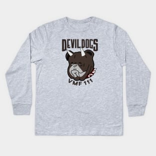 VMF 111 Devil Dogs Kids Long Sleeve T-Shirt